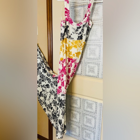 BNWT MSK Maxi Dress Beautiful Color-Block Foral Patter, SOOO Light & Comfortable - Picture 1 of 16